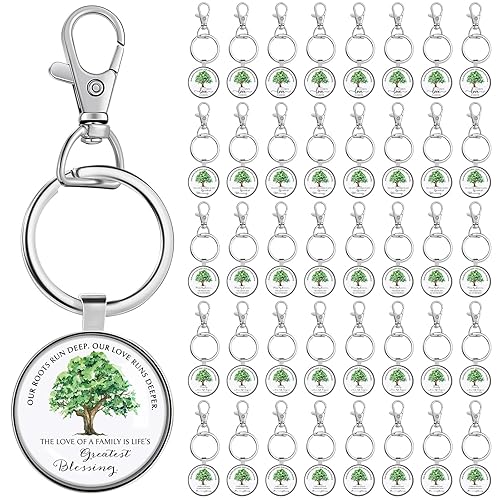 Landical Family Reunion Gift Party Favors Bulk Family Tree Keychain