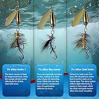 Vista 6 de RoxStar Fly Strikers Blue Series - Hand-Crafted in The USA - Proven Nationwide Most Versatile Fishing Spinner for Bass, Trout, Pike, Steelhead- Stop