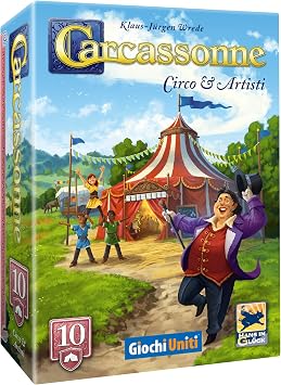 Giochi Uniti - Carcassonne Revival Circus and Artists 10, 2-5 Players, 7+ Years, GU855, Italian Edition