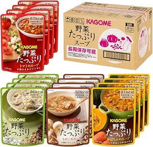 カゴメ 野菜スープ 野菜たっぷりスープ SO-50 160g×4種×各4袋 計16袋 長期保存対応
