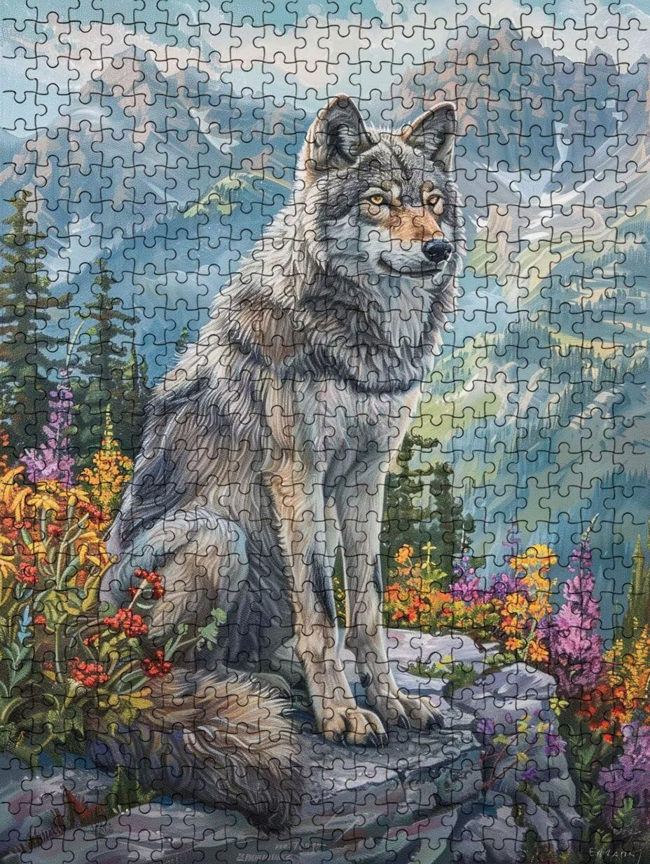 Lupo Roccia Puzzle 6000 Pezzi, 3D Puzzle per Adulti Impegnativo, Educa Puzzles Artistico, Divertente E Stimolante Puzzles Decorativo per La Famiglia, Regalo e Decorazione Pareti FNKL6-1093