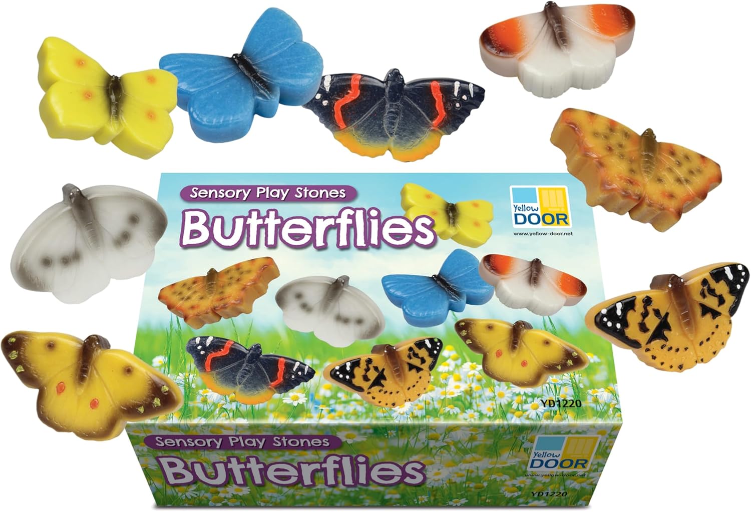 Yellow Door Sensory Play Stones - Butterflies - Set of 8