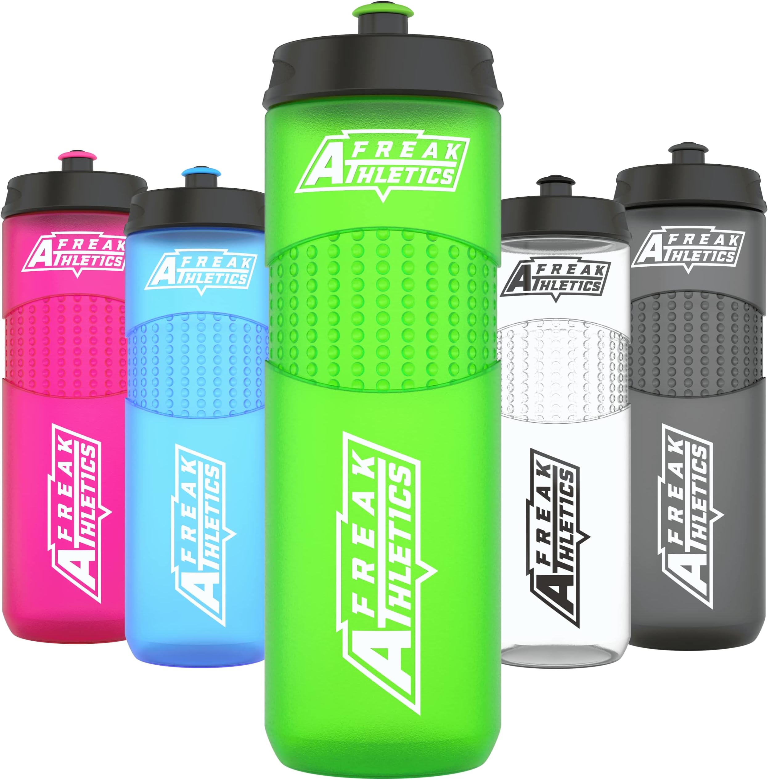Freak Athletics Water Bottle - Premium BPA Free Sports Bottle 750ml (Green Transparent)