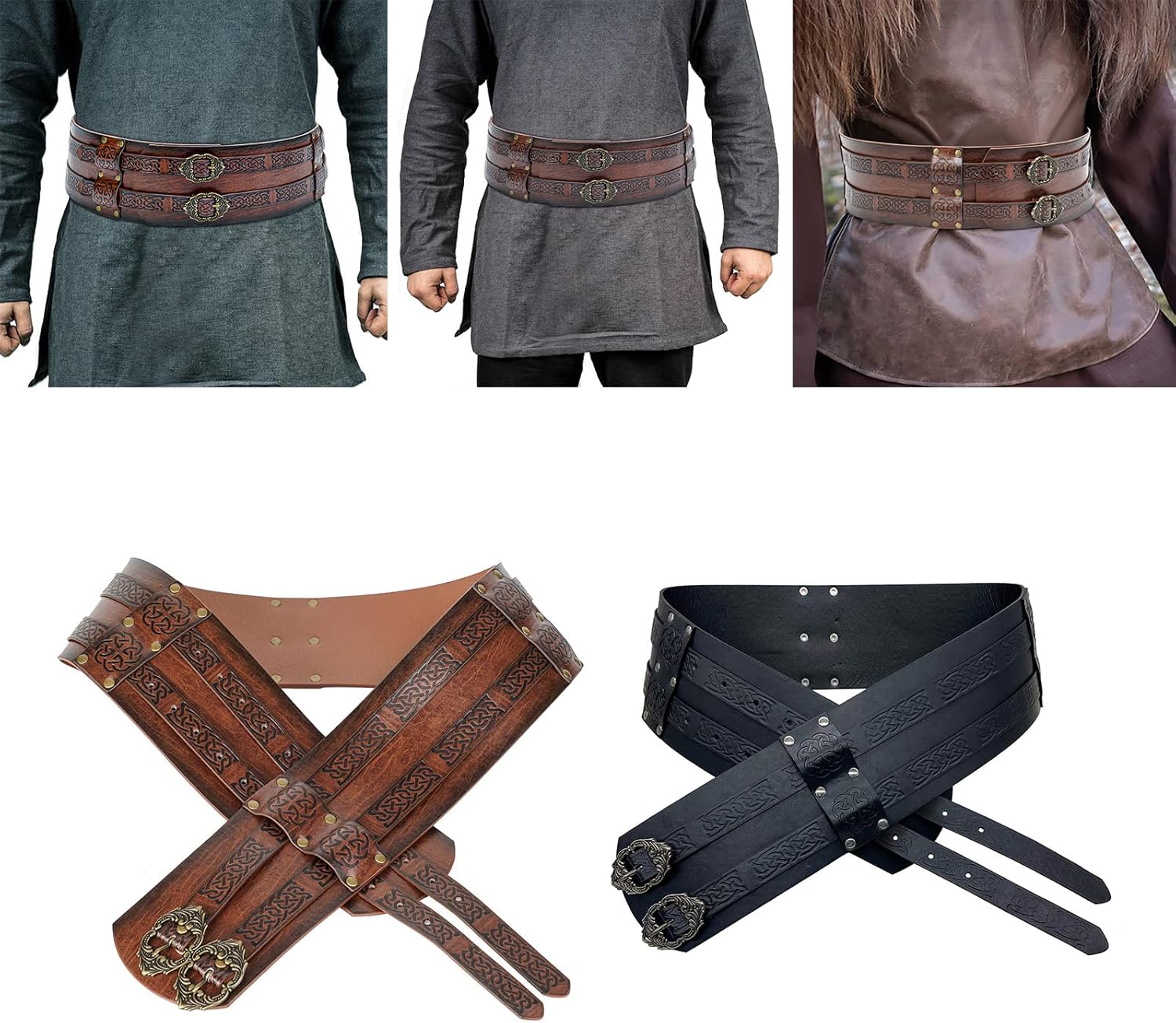 Wide Belt Cosplay Knight Corsets Nordic Faux Leather Armors Costume Mens Medieval Mens Medieval Belt