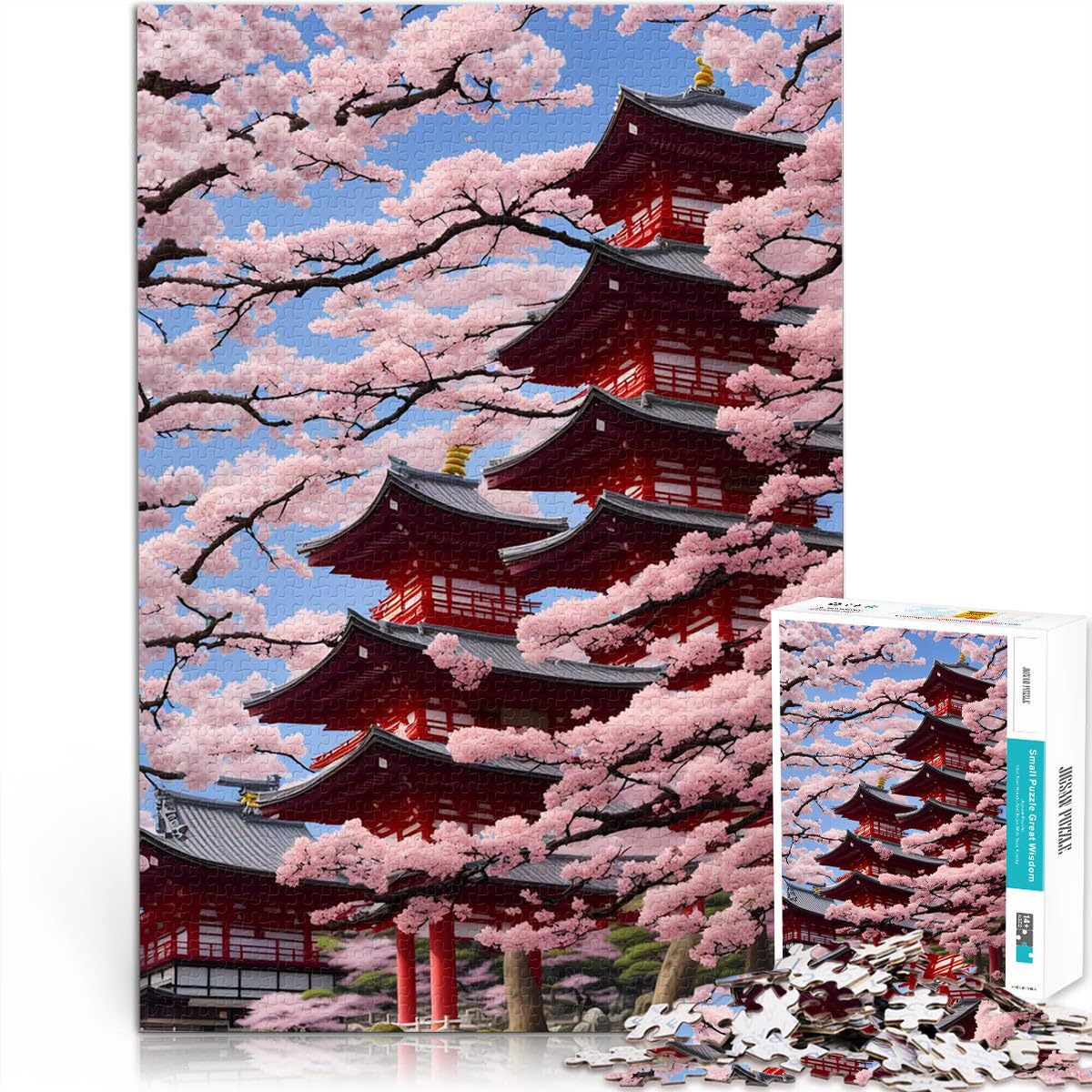 jigsaw 1000 pieces for adults Japanese Sakuras Spielspielzeug als Familiengeschenk Wunschliste mit dem Weihnachtsmann75x50cm — image 1