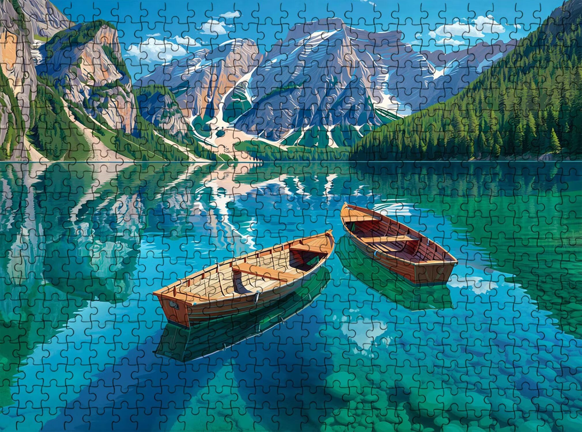 lac Paysage-2 Puzzle 3000 Pièces pour Adultes, Format 122 x 81 cm, Challenge Casse-Tête de Famille, Loisirs Créatifs et Relaxation, Pièces Robustes avec Lettres au Dos, Décor Murale Salon f0-298