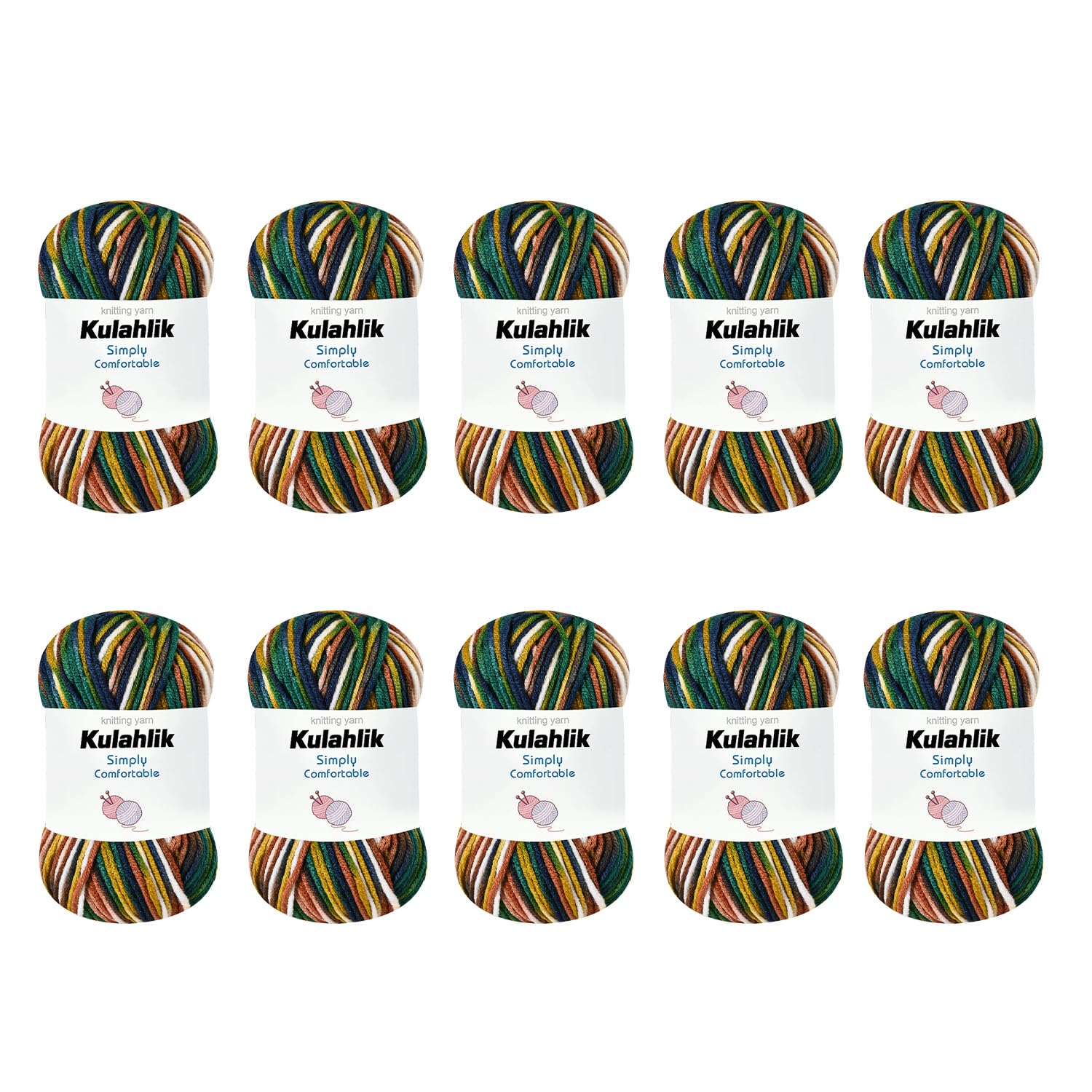 250g(5x50g) Acrylic Yarn for Crochet/Knitting, Colorful Gradient Yarn Thread, 5 Rolls Skeins, Perfect for Any Knitting Crochet and Crafts Mini Project — view 16
