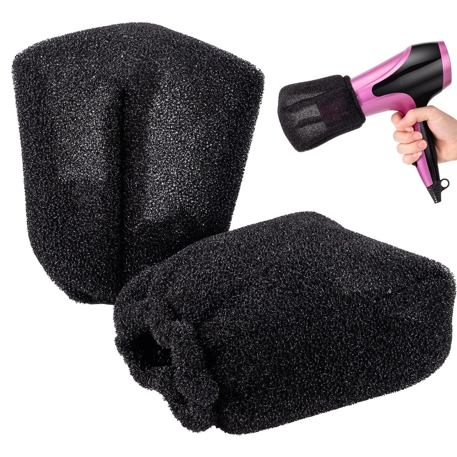 Noverlife 2PCS Hair Dryer Sock Diffuser Cover, Sponge Hair