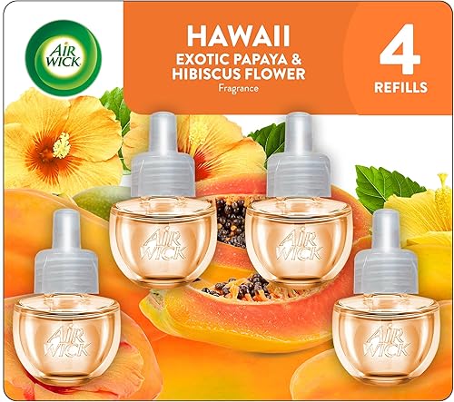 Aceites perfumados Air Wick 0+4 Hawái Papaya exótica y flor de hibisco
