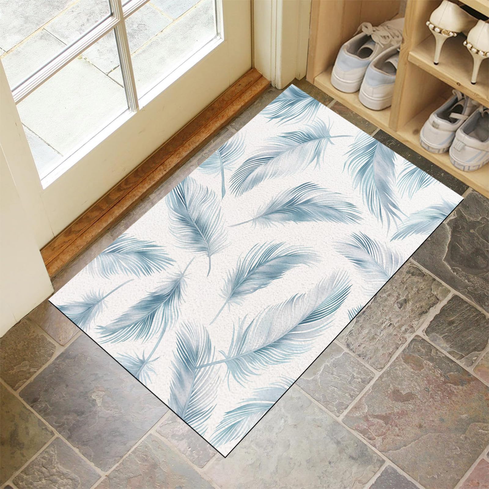 Paillasson intérieur extérieur 80x120cm imperméable et tapis d'entrée résistant