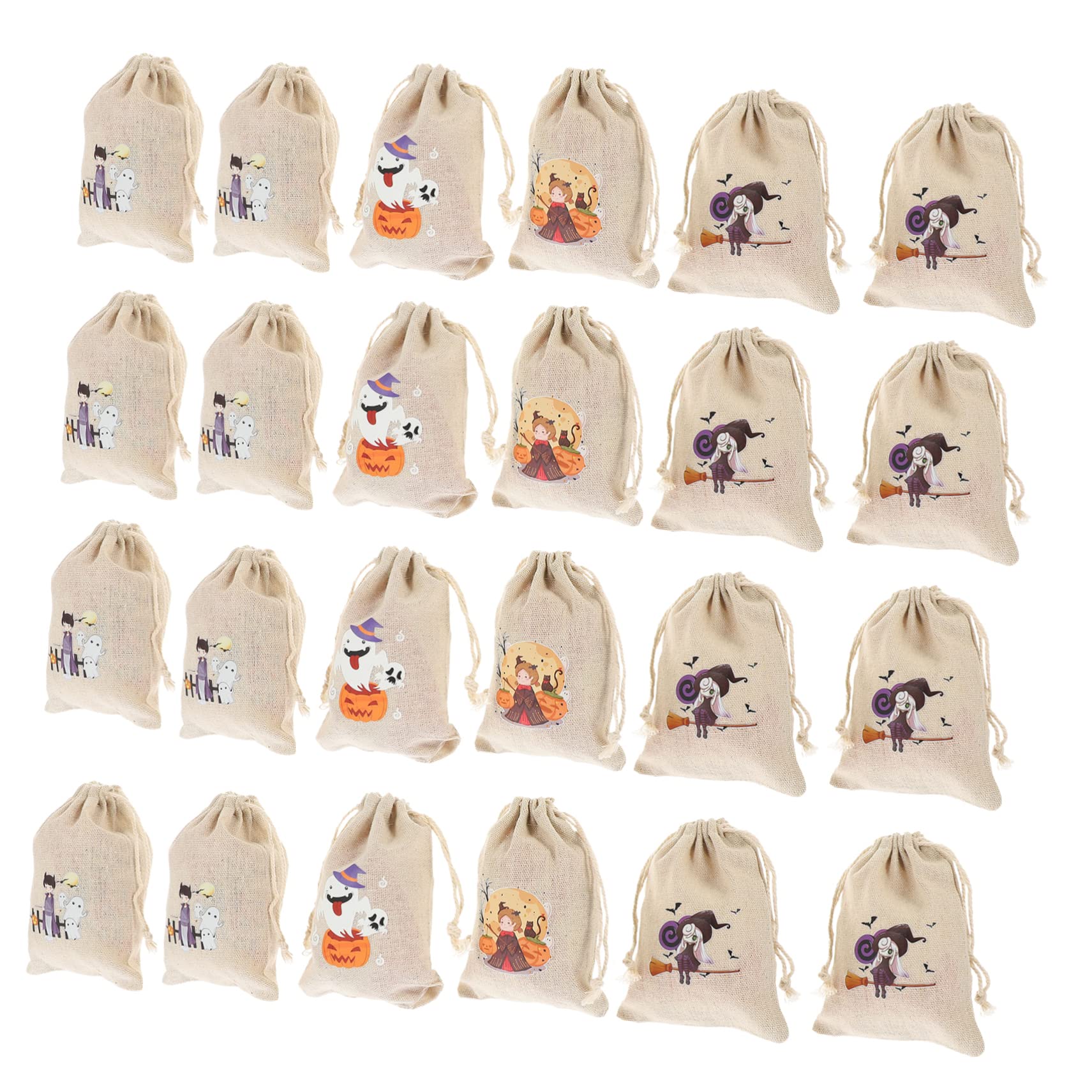 ULTECHNOVO 160stücke Halloween Geschenktüten Aus Baumwolle Stabile Zugbeutel Sammeltaschen Für Süßigkeiten Und Deko Für Halloween-feiern Und Ganzjährig Nutzbar