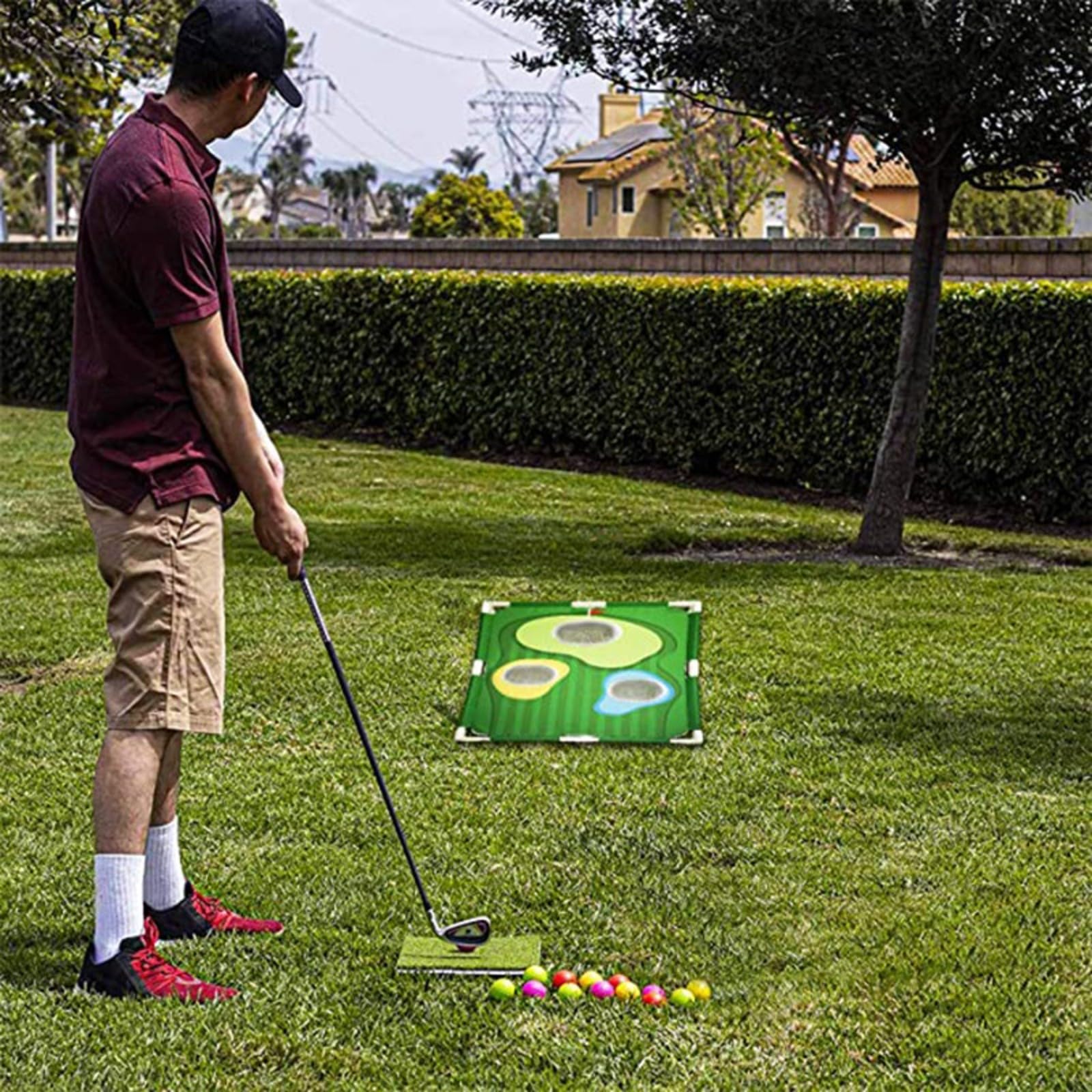 Golf-Putting-Matte mit Zielscheiben
