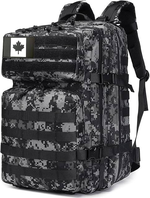 Sac à dos tactique militaire Molle Rucksack Grand sac à dos de voyage Randonnée Sac à main Camping Chasse Sac à dossier 40L