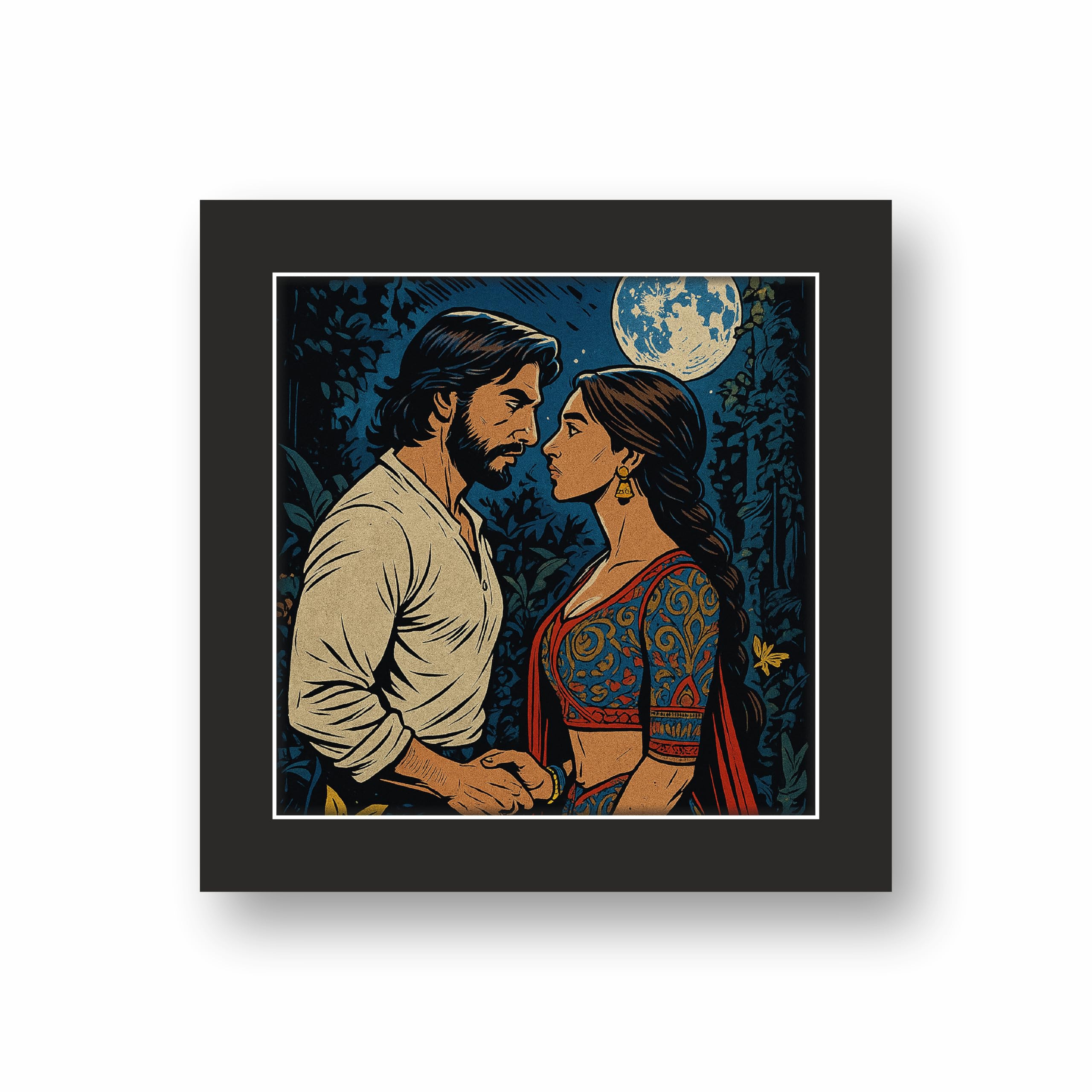Comic Book Style Couple's Frame - Personalized Superhero Art – view 3
