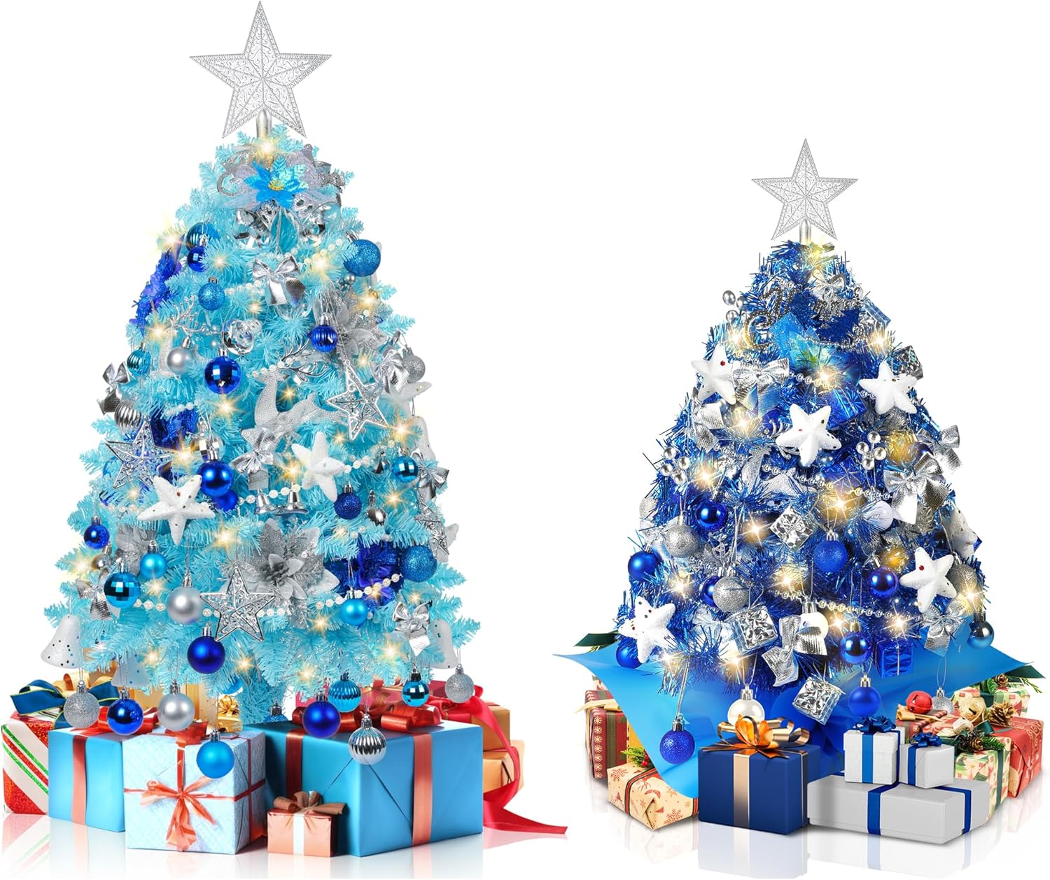 Blue Christmas Tree, Small Christmas Tree with Lights