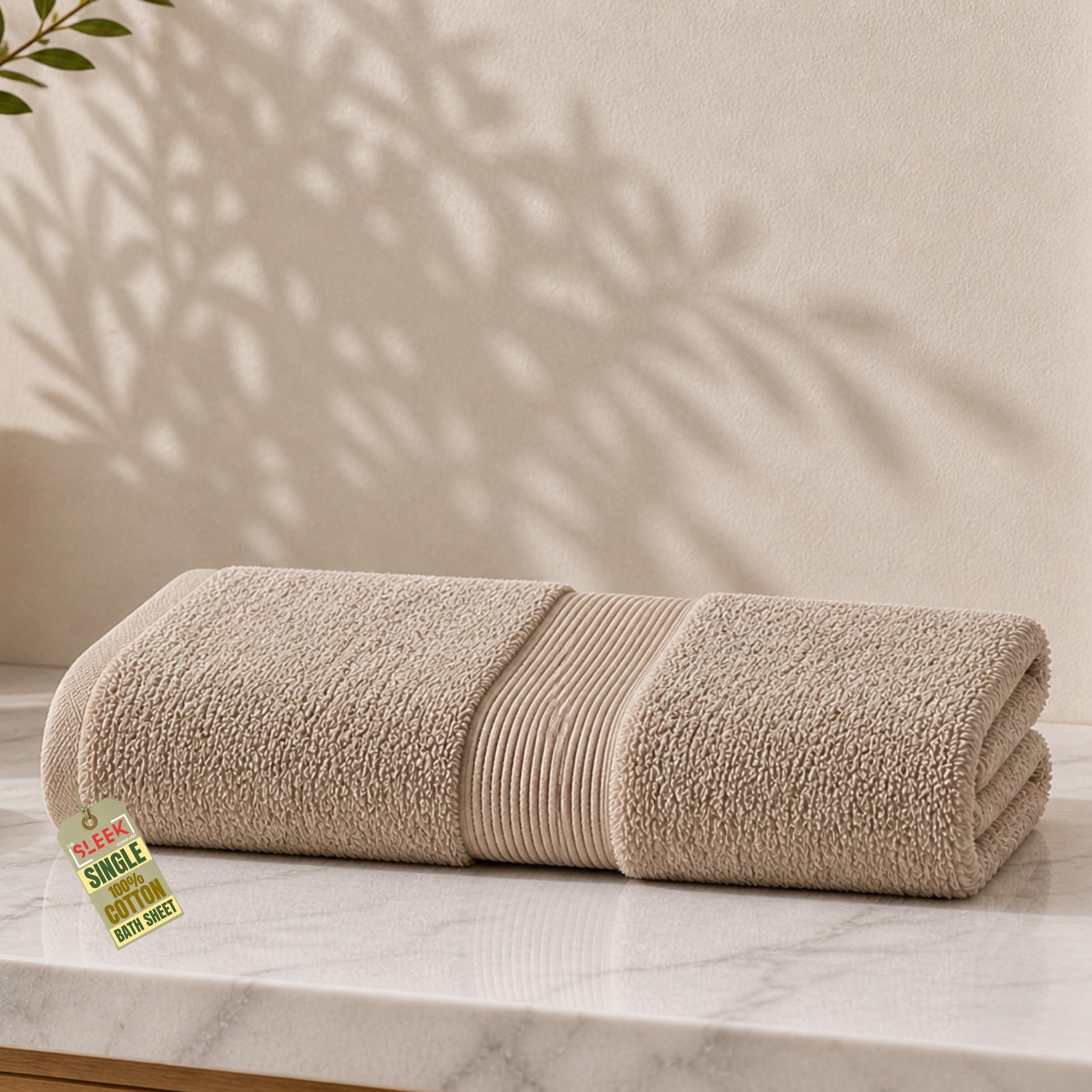 600GSM Royal Egyptian Cotton Bath Sheets (90x150cm) – Soft & Absorbent Extra Large Bath Towels – Hypoallergenic & Durable Towels Bath Sheets – Plush Quick Dry Bath Sheet for Homes & Hotels (Latte)
