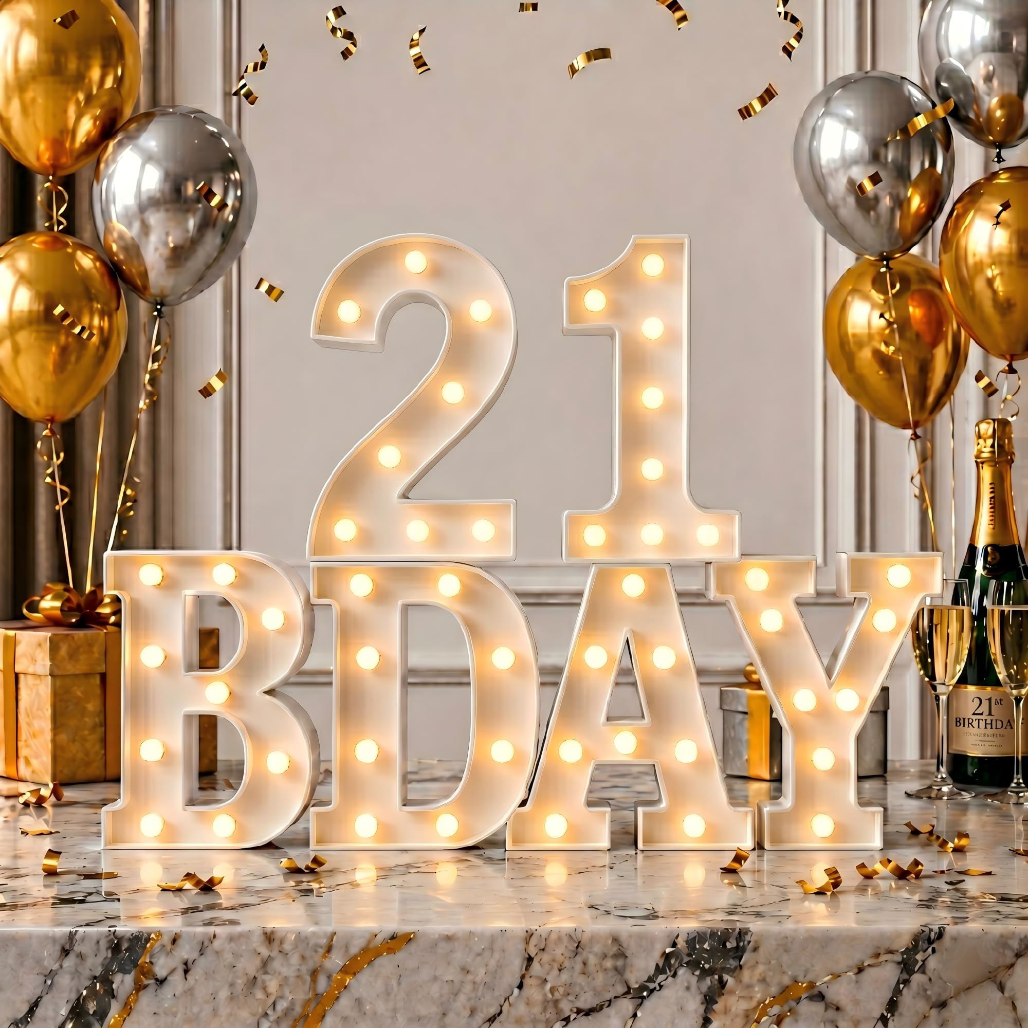 Photo 1 of Pirosim 21 BDAY LED Marquee Light Up Letters