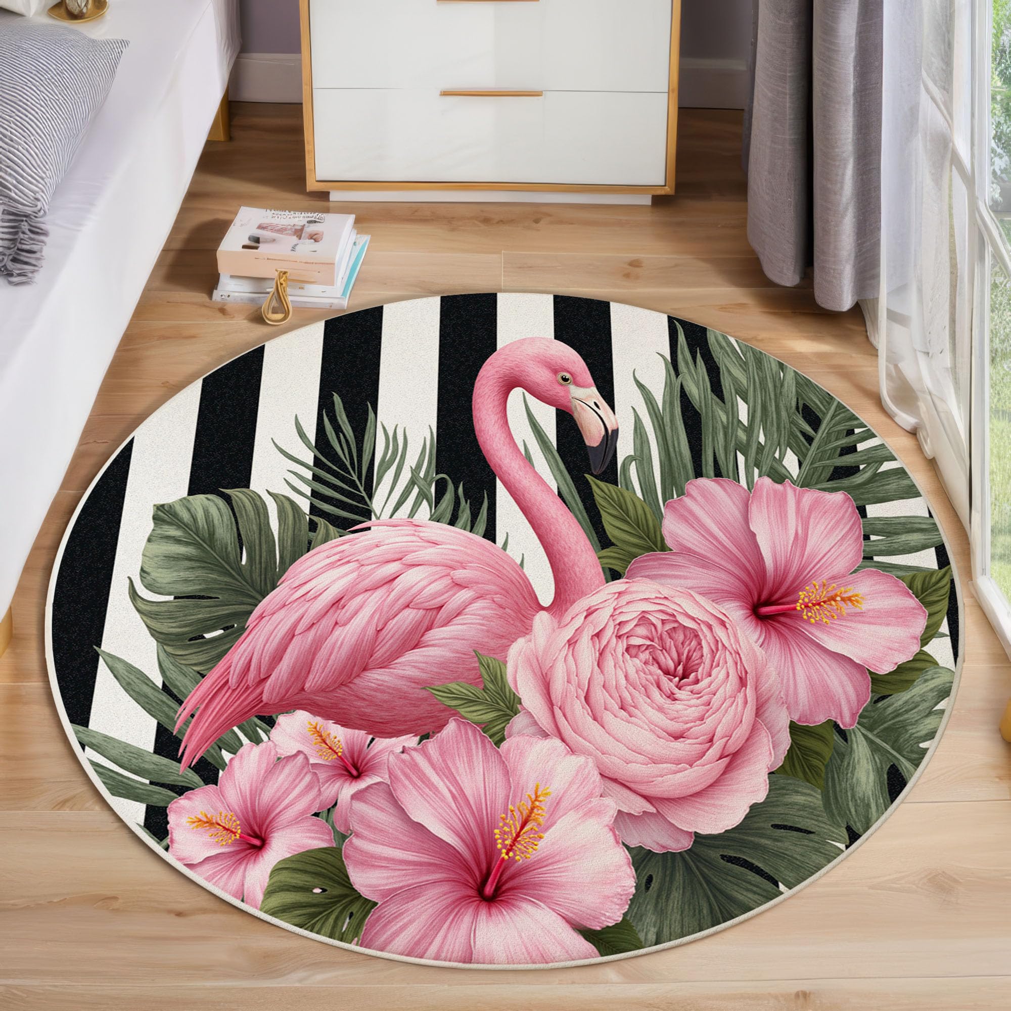 Tapis rond antidérapant lavable pour en finir avec les glissades et les taches
