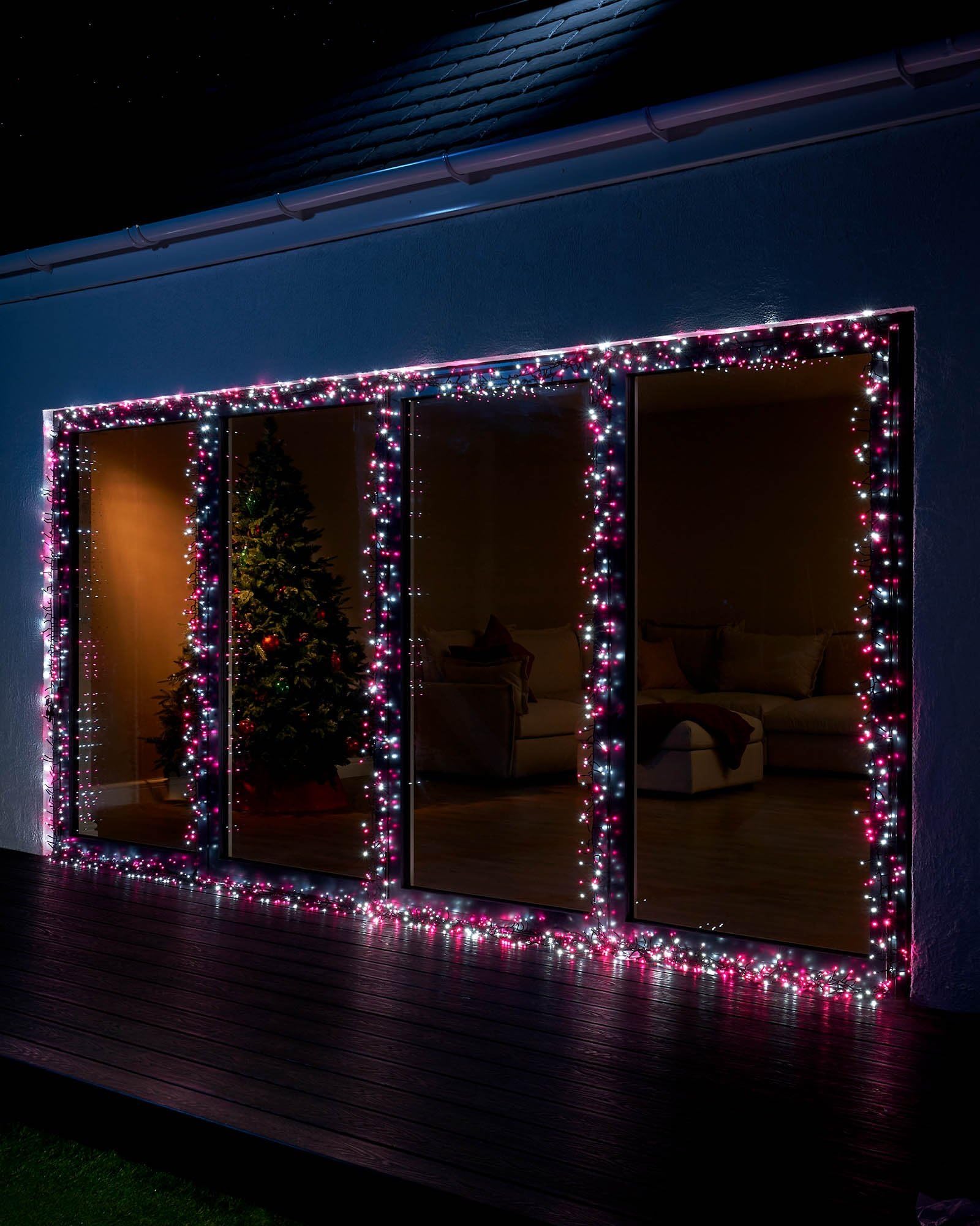 WeRChristmas LED Cluster Lights, Black Cable