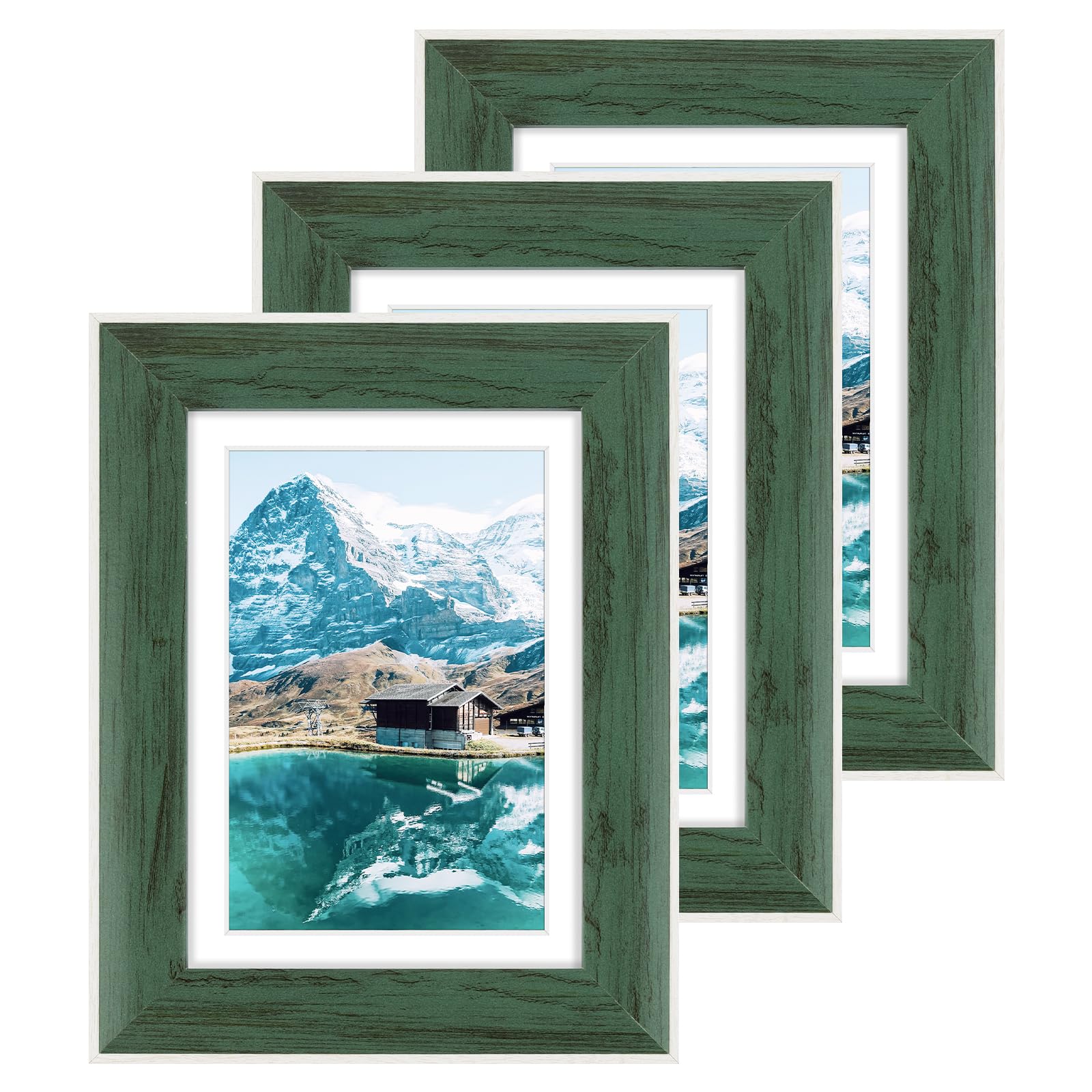額縁 Picture Stone with Frame Amazon.com - Golden State Art, 5x7 Picture Frame Rustic Photo