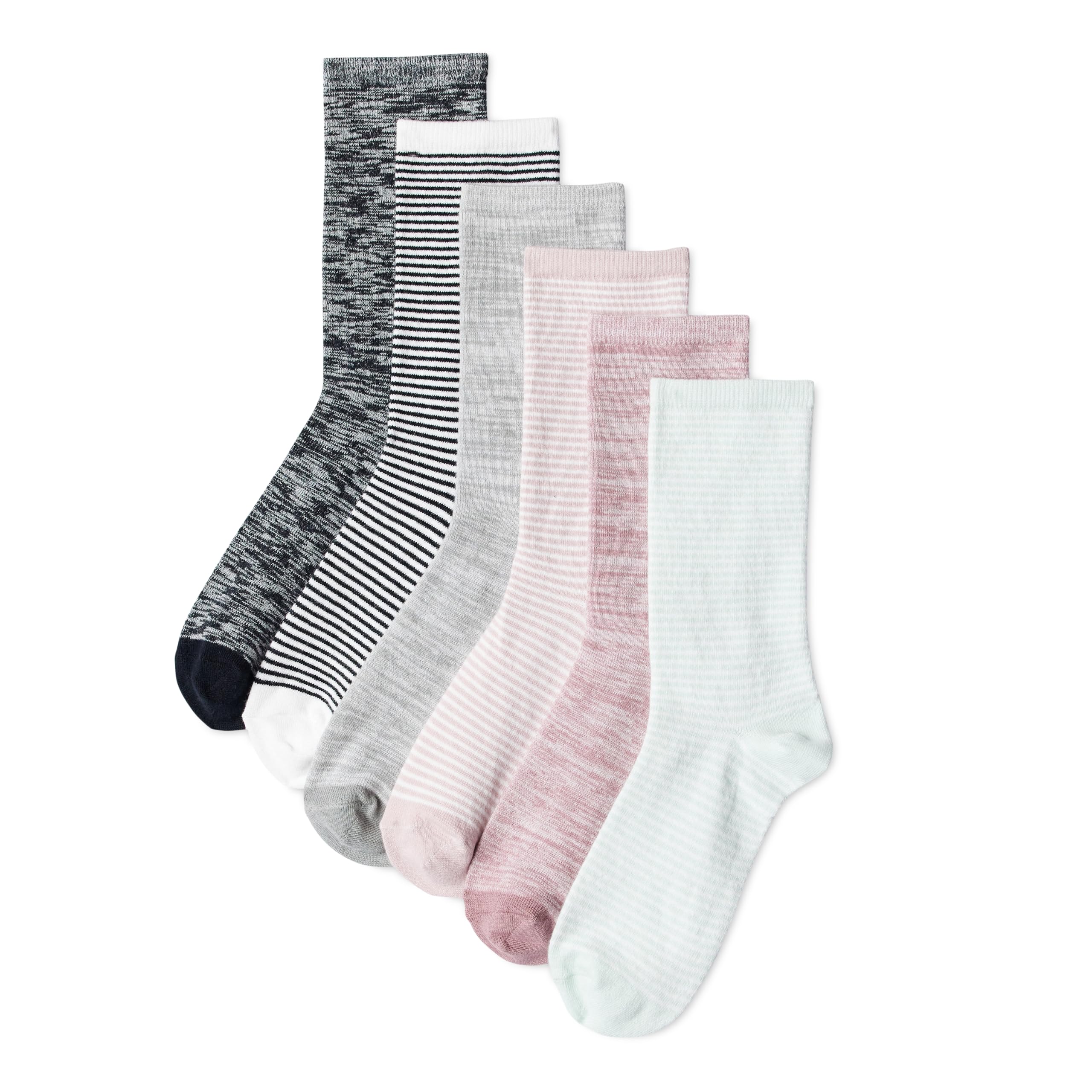 Women's Cotton Crew Socks, 6 Pairs