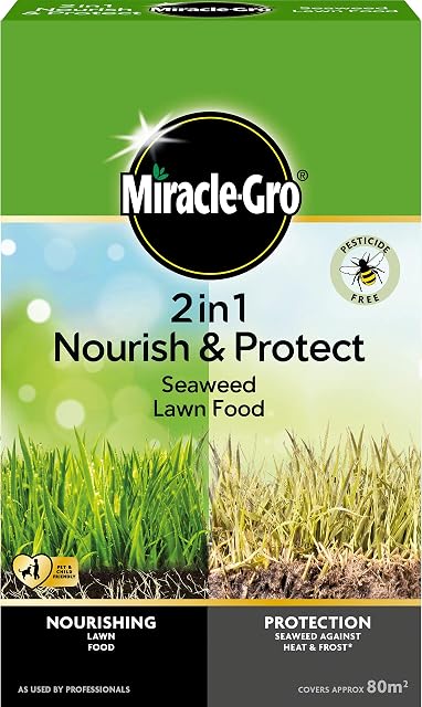 Miracle-Gro Nourish and Protect Seaweed Lawn Food, 80 m2