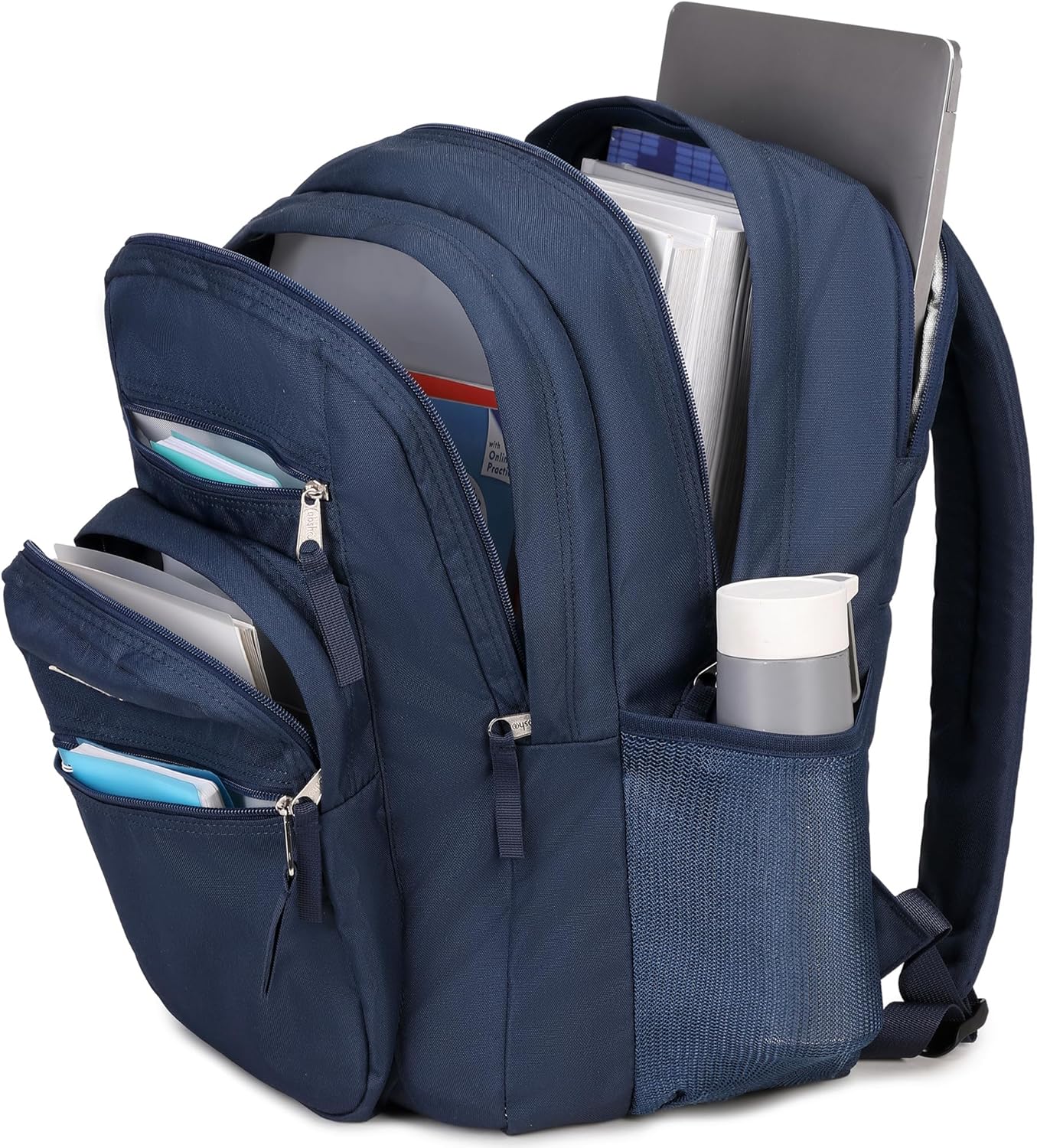 abshoo Big Student Backpack for School Water Resistant Lightweight College Bookbag Travel Backpack (Navy) - Image 3