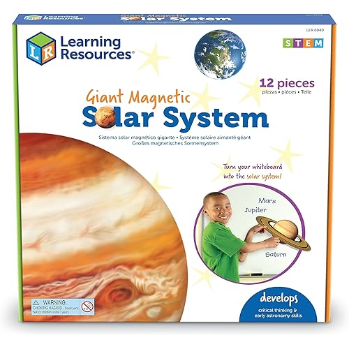 Learning Resources Giant Magnetic Solar System, Whiteboard Display, 13 Piece Set, Ages 5+