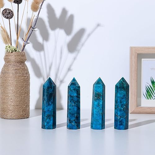 Miniatura 6 de Runyangshi - 8 varitas curativas de cristal natural, varitas de cristal curativo de un solo punto, piedras de chakra reiki de 6 facetas, prisma de