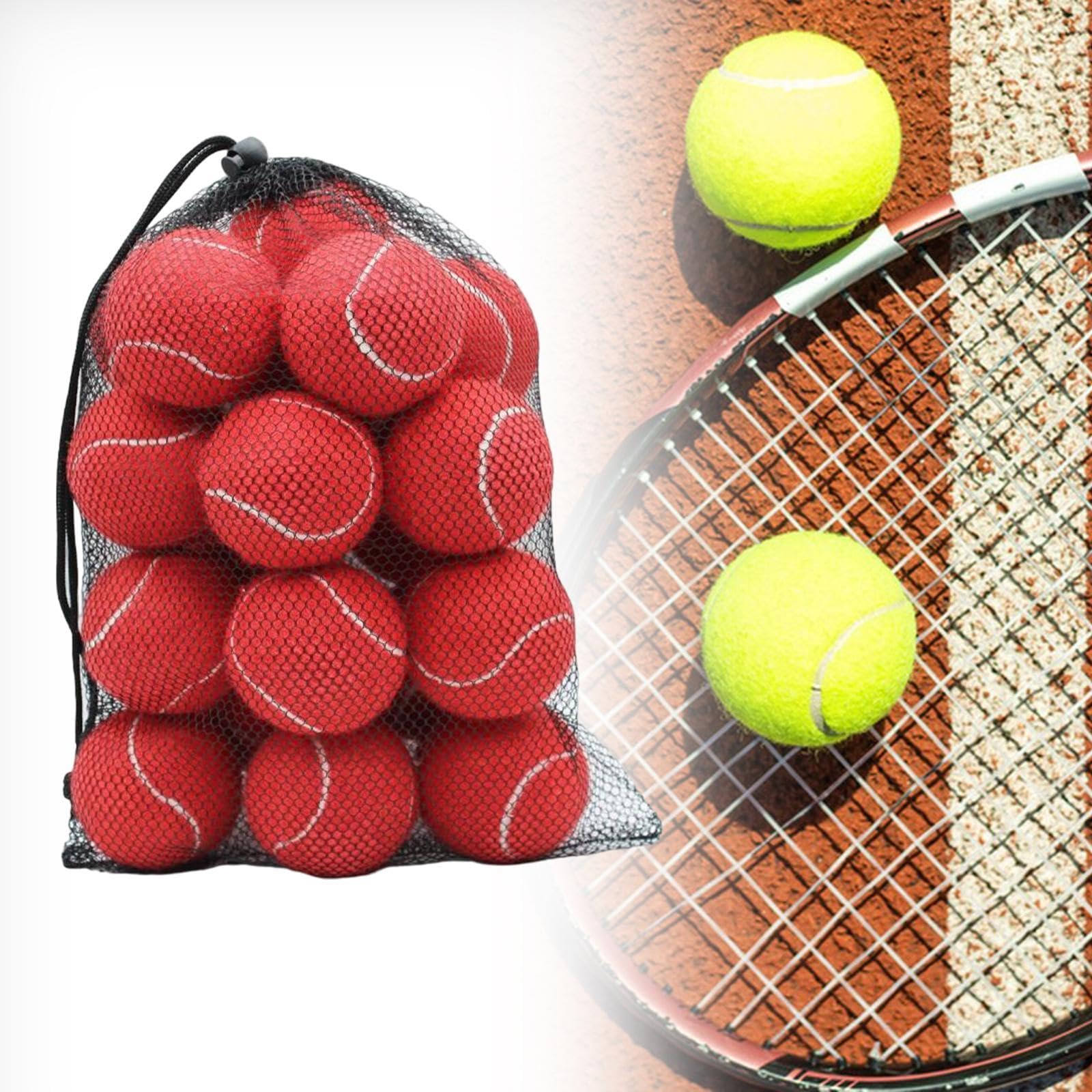 20 Stück Tennisbälle Trainingsbälle Übungsbälle Gummibälle aus Gummi Und Filz mit Hoher Flexibilität für Kinder Erwachsene Hunde Training