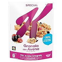 Kellogg’s Special K | Gusto Frutti di Bosco | Granola con Avena Croccante, Ribes Nero e Mirtilli | 71% Avena Integrale | Confezione Singola da 320g (1 x 320g)