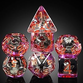 Squirrel D&D Dice, DNDND Resin Dice Set with Velvet Bag for Dungeons and Dragons D&D Role Playing Games and Tabletop Games Squirrel