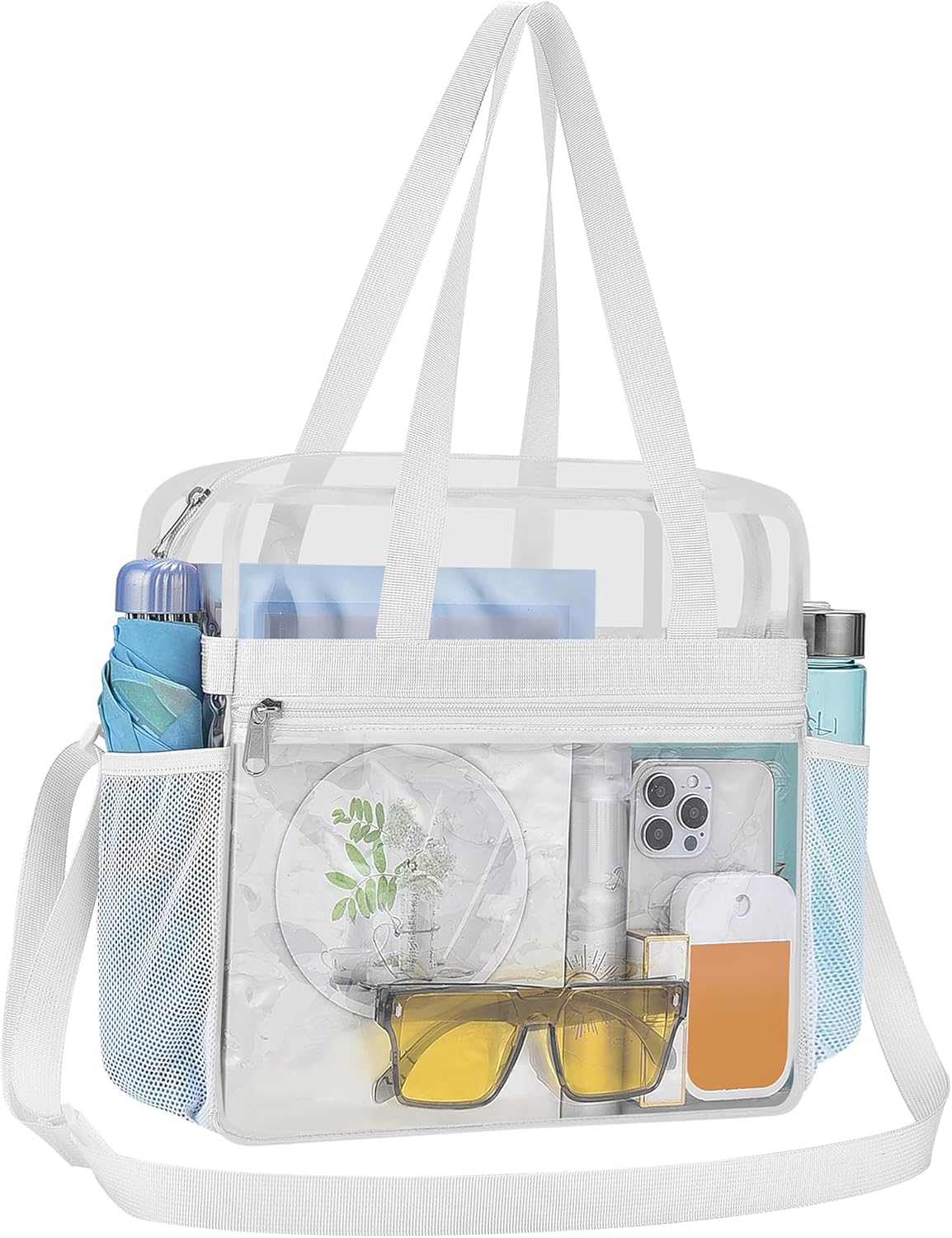USPECLARE Clear Bag for Stadium Events,Transparent Bag for Work Sports Games Concerts Travel Gym