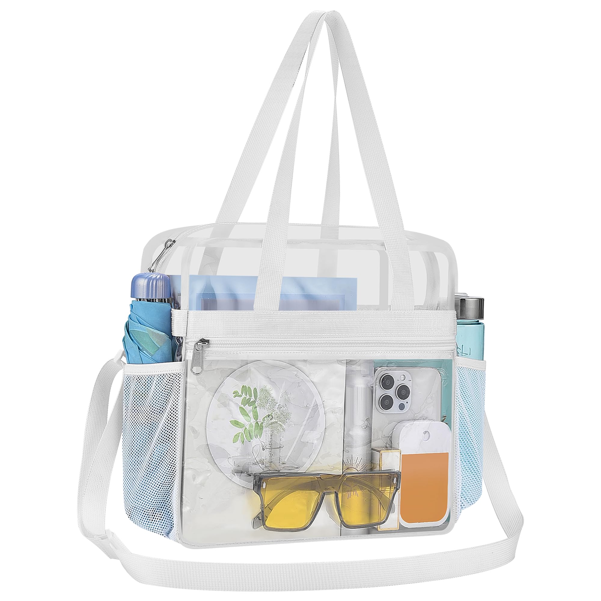 USPECLARE Clear Bag for Stadium Events,Transparent Bag for Work Sports Games Concerts Travel Gym