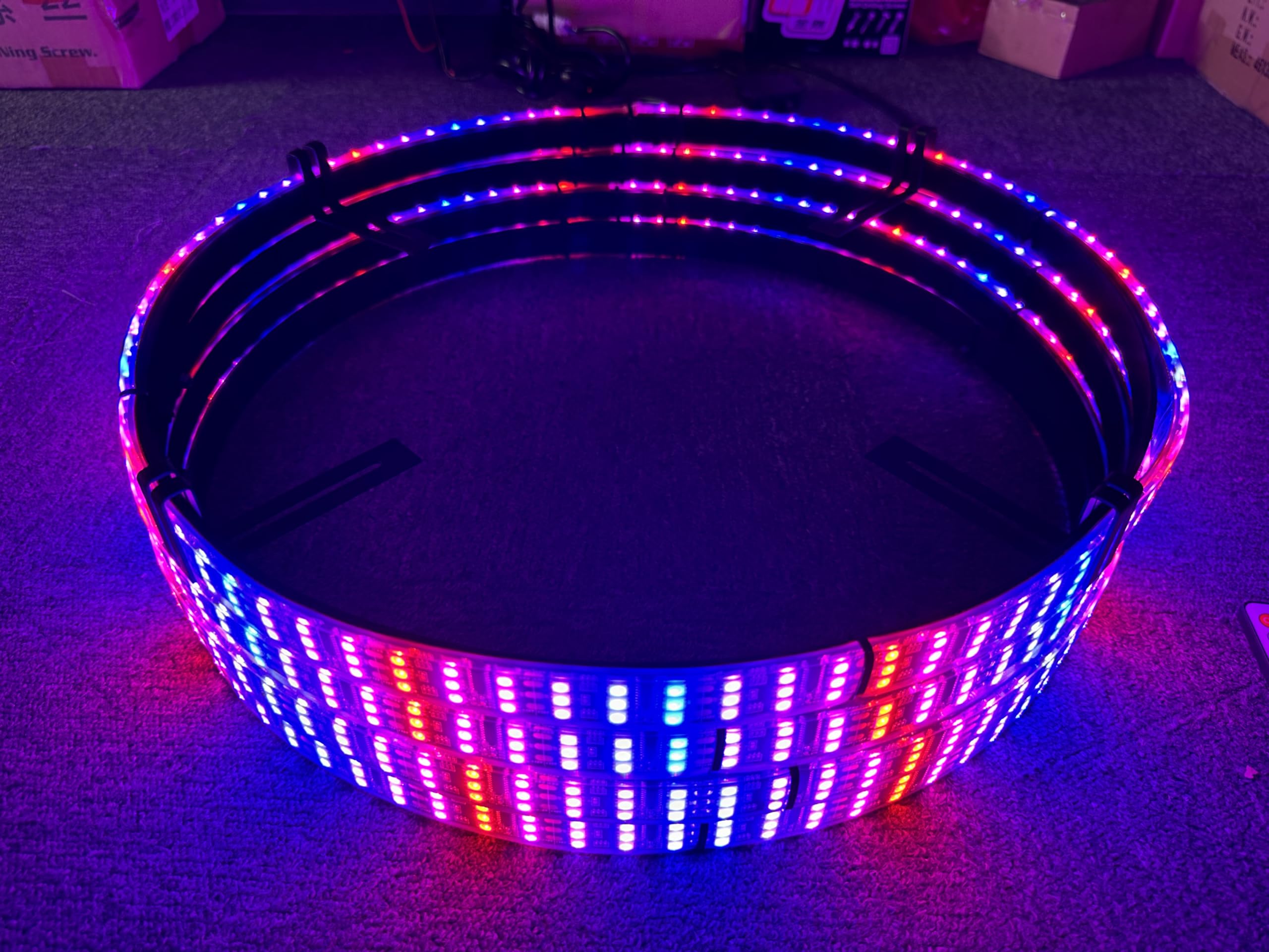 Sando Tech 15.5'' Triple Row RGB Dream Chase Rim Lights for Car Truck Led Wheel Lights Bluetooth/Remote Ctrl Black Base Metal Ring Sturdy Iron Rings Flow w/Turn Signal,Brake,Lock Offroad Lighting