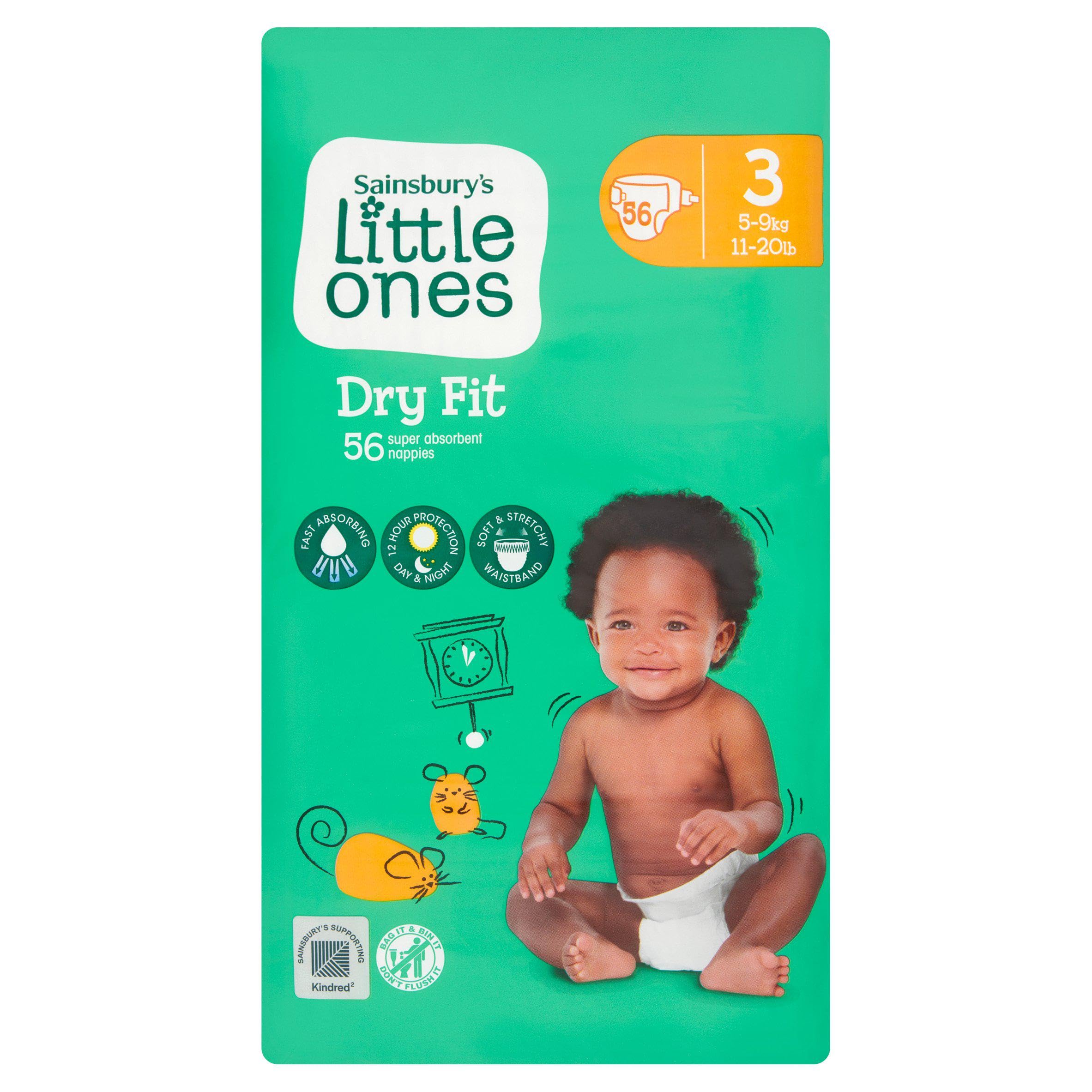 2X Little Ones Size 3 Nappies 56 Pack
