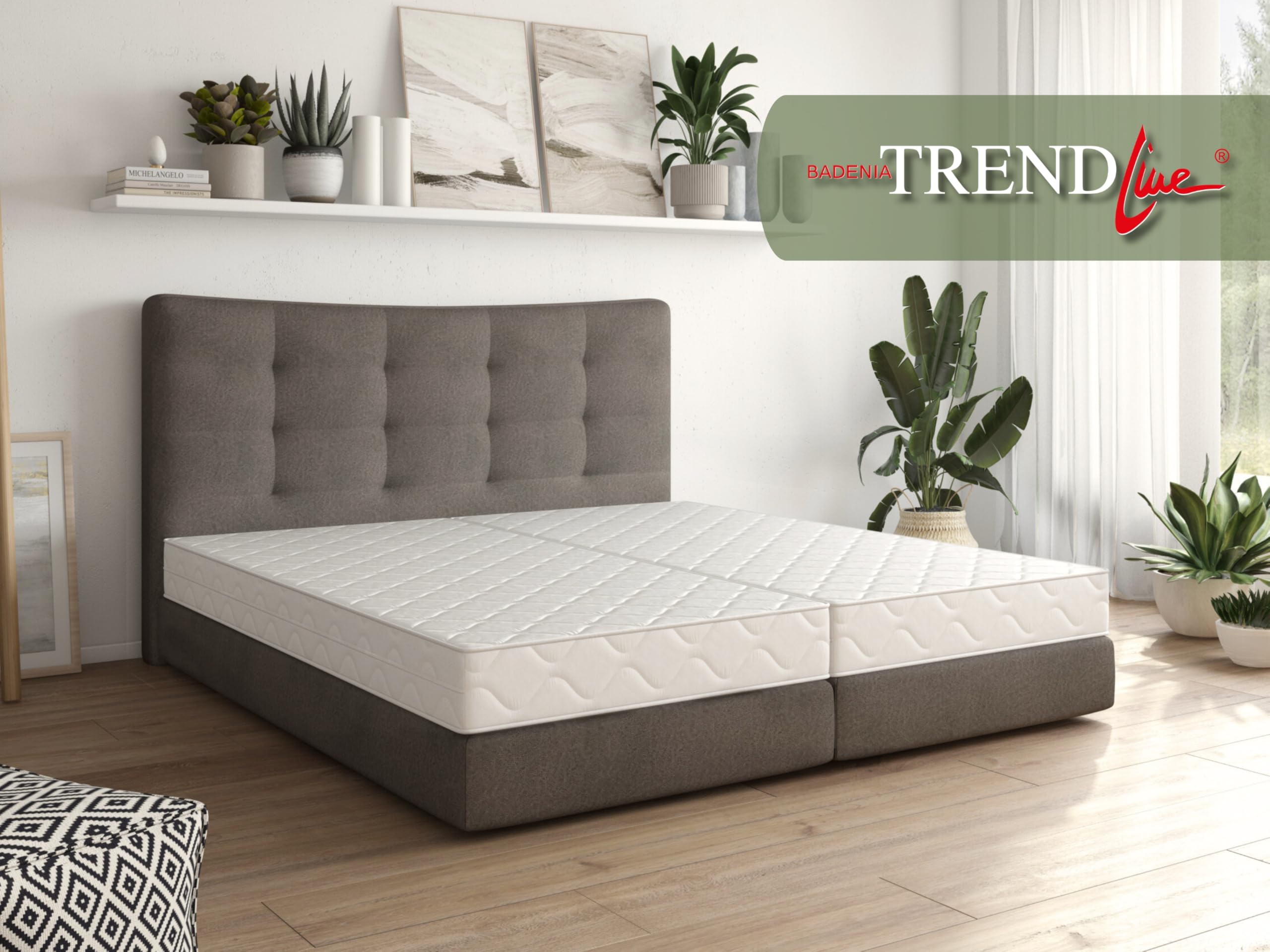 Badenia Trendline BT100 2-in-1 Duo XXL orthopädische 7-Zonen Komfortmatratze, 22 cm hoch, Härtegrad 2 und 3, 140 x 200, Öko-Tex zertifiziert, produziert nach deutschem Qualitätsstandard