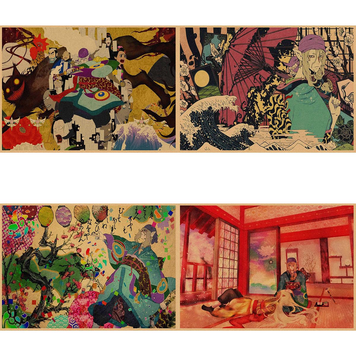 Amazon.co.jp: モノノ怪 薬売り ポスター 浮世絵 12枚セット A3