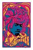 ビンテージ 60s JIMI HENDRIX EXP プロモ ポスター 【公式通販】