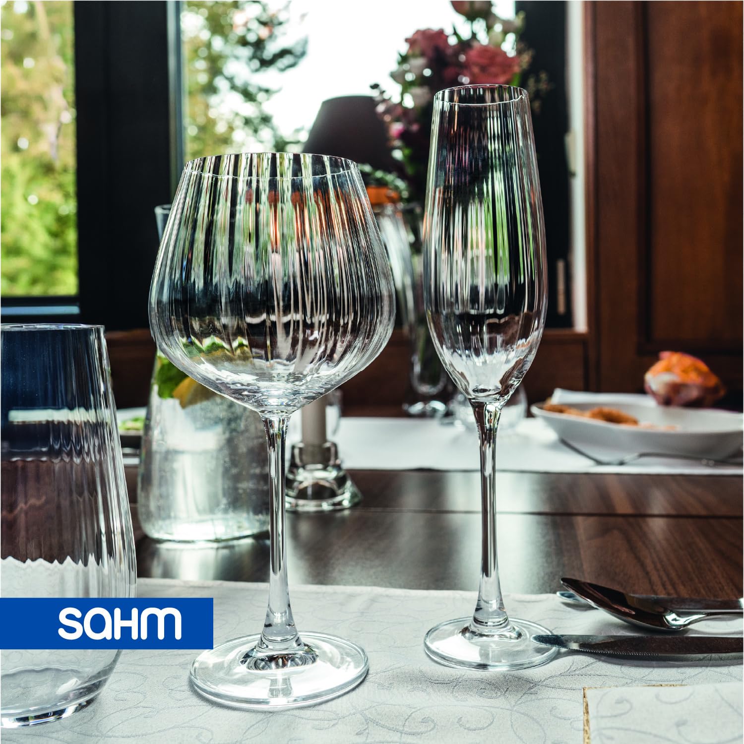 Sahm Columba Optic Rotweingläser 6er Set - Premium Gläser Set 640 ml - Stilvolle Weingläser - Weißweingläser, Rotweingläser & Aperitifgläser