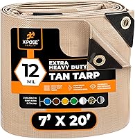 Vista 26 de Xpose Safety Lona protectora de polietileno plateado resistente de 5 x 7 pies - Funda protectora multiusos - Duradera, resistente al agua