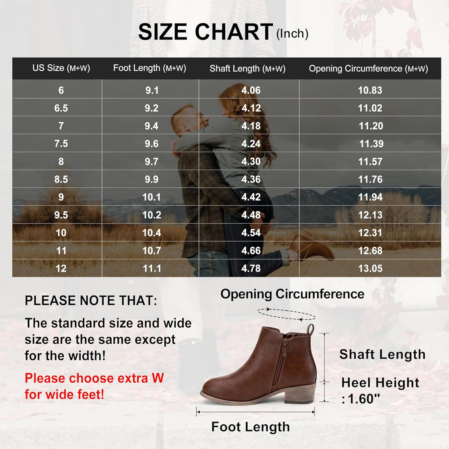 Jeossy Women's 905 Ankle Boots, Classic Low Heeled Short Booties, Casual Comfortable Boots with Wide Widths Available - Image 8