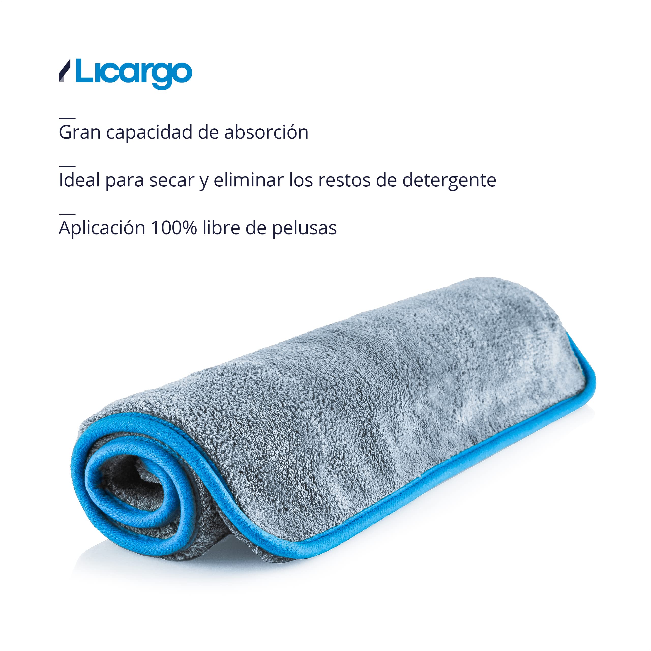 LICARGO® 4X Paños de Microfibra de Alta Absorción 1100GSM - Microfibra Ultra Suave Suave con la Pintura de Coche - Balleta Secadora sin Pelusas - 40x40cm