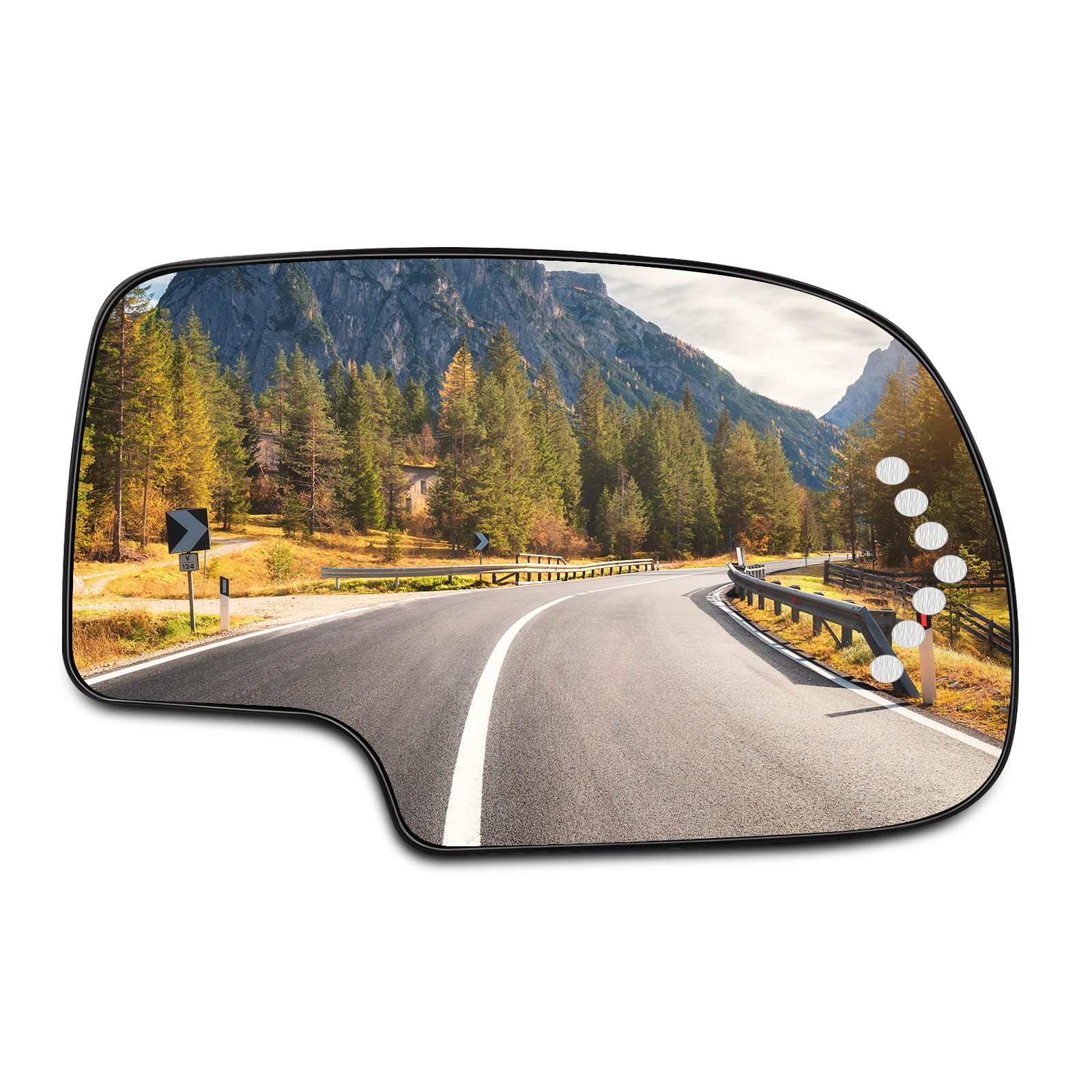 SCITOO Exterior Mirror Replacement Glass Passenger Right Side Power Heated Signal fit for 2003-2007 for Chevy Silverado Suburban for GMC Sierra Yukon Replacement Tow Mirror