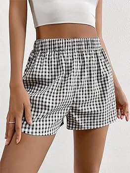 SOLY HUX Women's Y2K Boxer Shorts Elastic High Waisted