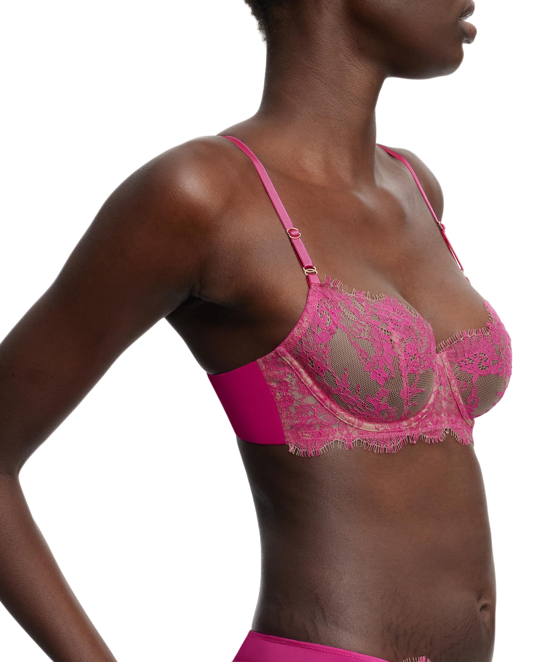 Skarlett Blue Women's Entice Lace Underwire Balconette Bra 324143