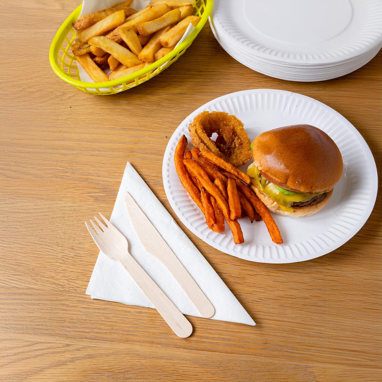 Set Posate In Legno Biodegradabili - 150 Pezzi | Forchette, Coltelli, Cucchiai Per Feste E Picnic - Foto 8