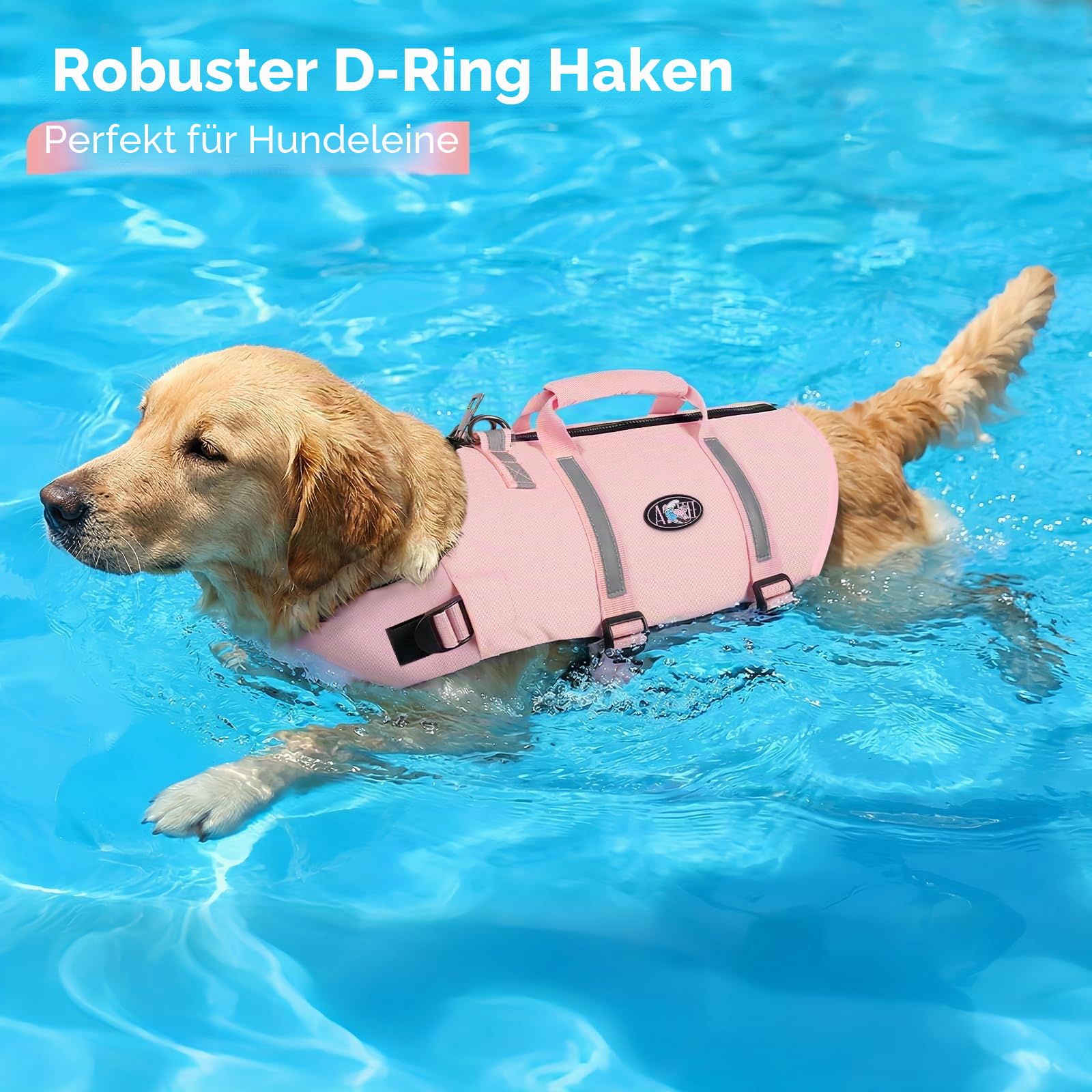 AOFITEE Schwimmweste Hund XS, Verstellbar Hundeschwimmweste Rettungsweste Hund Mit Griff, Reißfest Reflektierende Hunde Schwimmweste Hohe Flotation Dog Life Jacket für Kleine Hunde