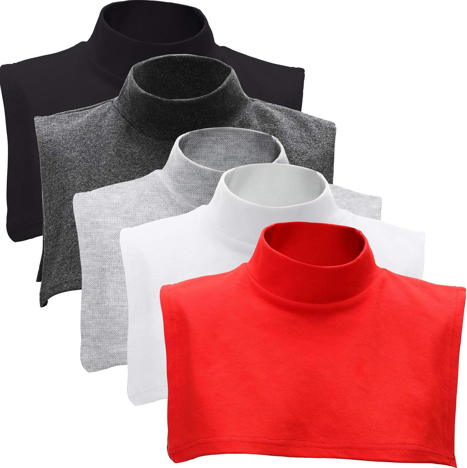 Fake Turtleneck Dickey Detachable Collars Set Half Top Mock Blouse Collar for Women Men