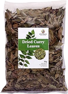 Jioo Organics Curry Leaves Dried,karibevu/Karuvepillai/kadi patta_Pack of 50 g